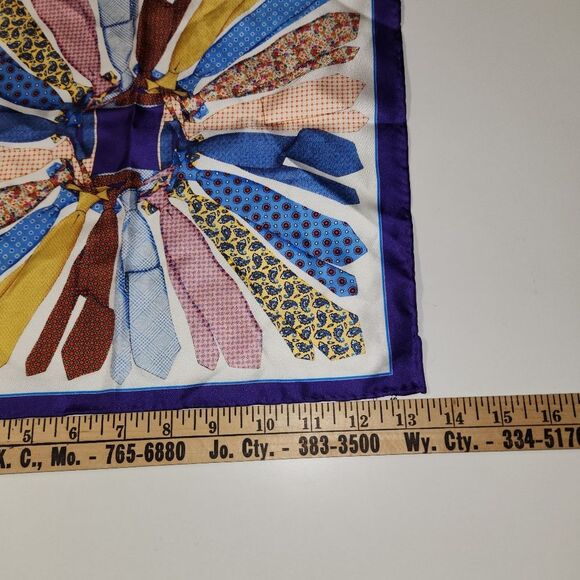 Jos A Bank 100% Silk Tie Graphic Print Pocket Square NEW Retails $30 - Picture 2 of 5
